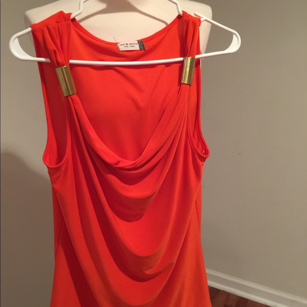 Draped front top